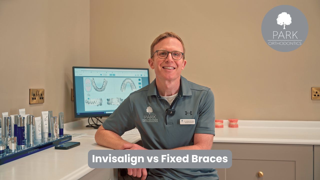 Orthodontist Andrew talking about Invisalign and fixed braces