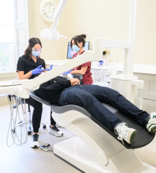 Orthodontic Therapist with a patient